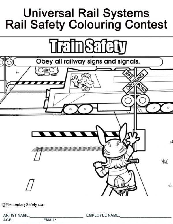 Rail Safety Week 2023 Coloring Sheet
